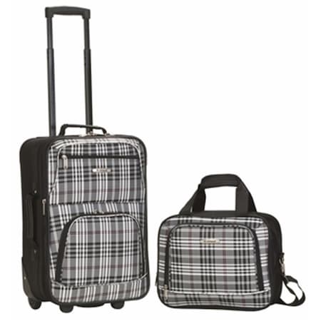 Rockland 2 PC LUGGAGE SET - BLACK CROSS F102-BLACKCROSS